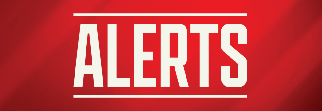 Alerts page banner